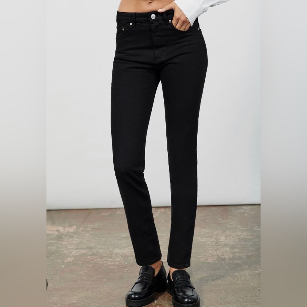 ZARA ZW THE SLIM FULL LENGTH JEANS black